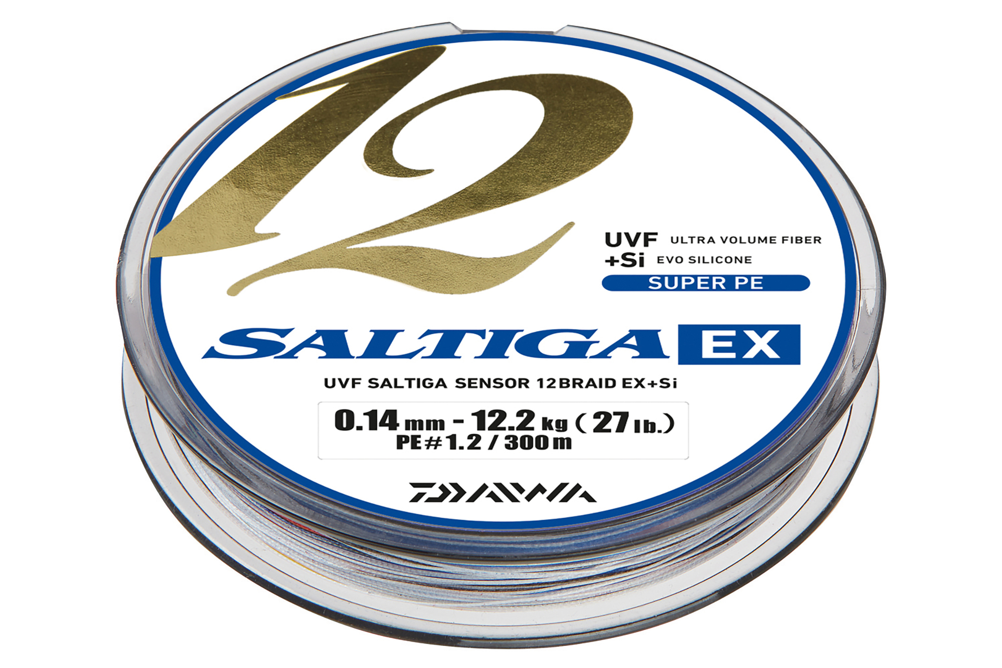 Daiwa - Tresse 12 Brins Saltiga Multicolore - 300m - D.0.33mm - R