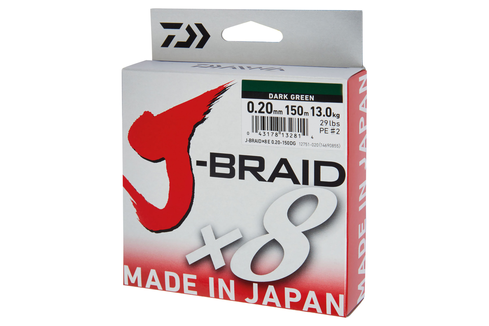 Braid Daiwa J-Braid X8 3000m green