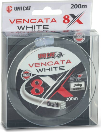 Uni Cat Vencata White 8X fonott zsinór 0,60mm / 200m / 57kg