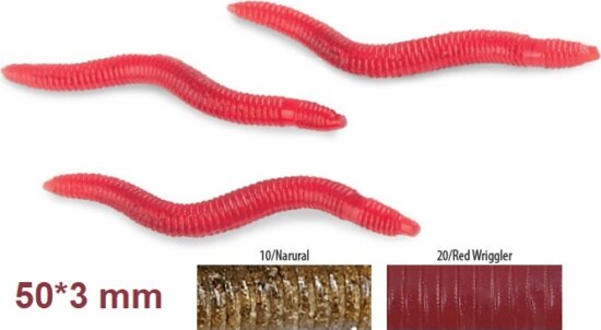 Trabucco Slurp Bait Earthworm Red Wiggler 35 db giliszta Imitáció