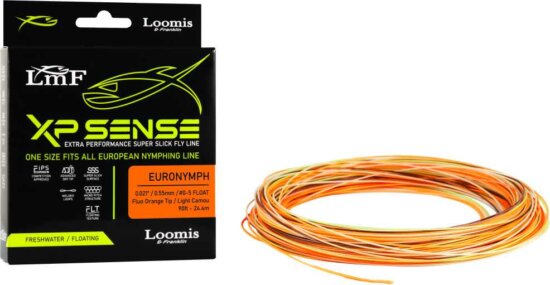 Loomis & Franklin XP Sense Fly Line Euro Nymph #0-#5 23,4+1m floating light camou, legyező zsinór