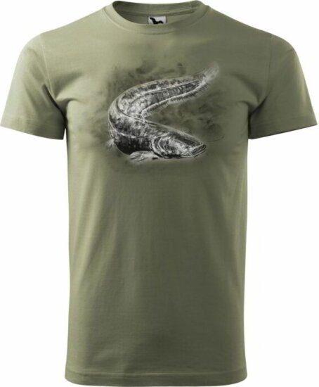 Férfi póló harcsa világos khaki