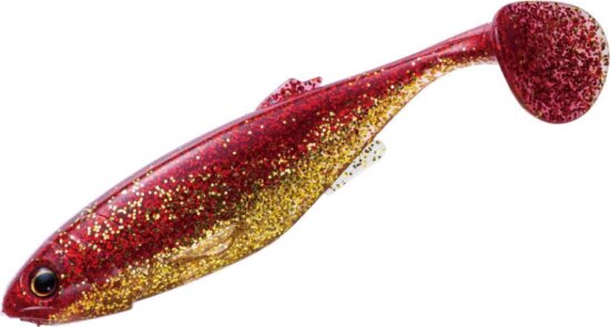 Major Craft Stabi Shad Fat 4" 10.2cm #001 Red Gold