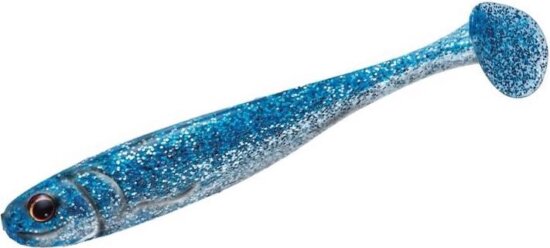 Major Craft Stabi Shad Slim 4" 10.2cm #002 Blue Silver