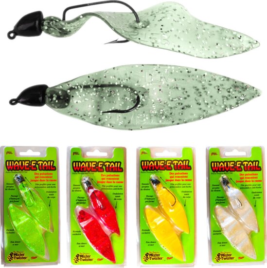 WAVE-E TAIL 1+3 jig és gumi Mepps és Mister Twister 8g 10cm fehér