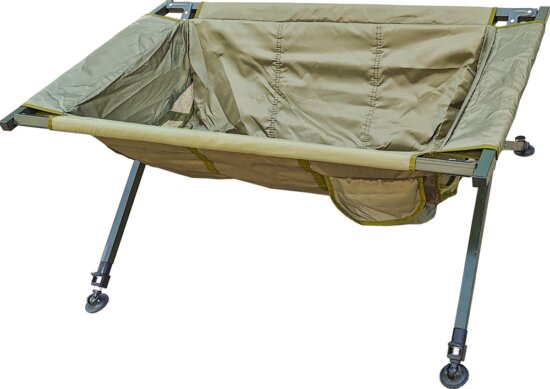 Frenetic állványos pontybölcső hordtáskával, oldalzsebbel és állítható lábakkal 120*70*41-49cm