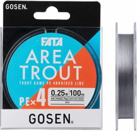 Gosen Fata Area Trout PE X4 PE 0.2 100m 0.074mm Grey