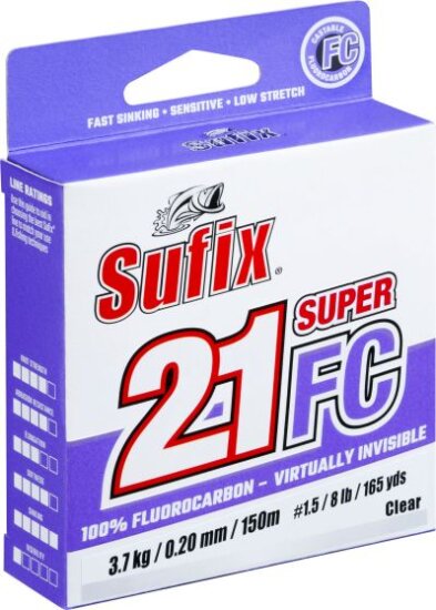Sufix SUPER 21 FC CLEAR 0,23mm 4,8kg 100M SOCK