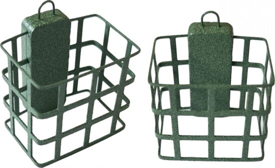 PELLET FEEDER LEMEZ-SZÖGLETES SZINTER-ZÖLD 170G