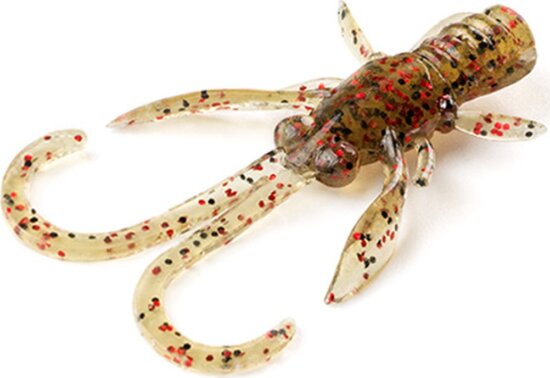 FISHUP Baffi Fly 1.5" (10pcs.), #045 - Green Pumpkin/Red & Black