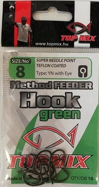 Top Mix Method Feeder horog #8, zöld