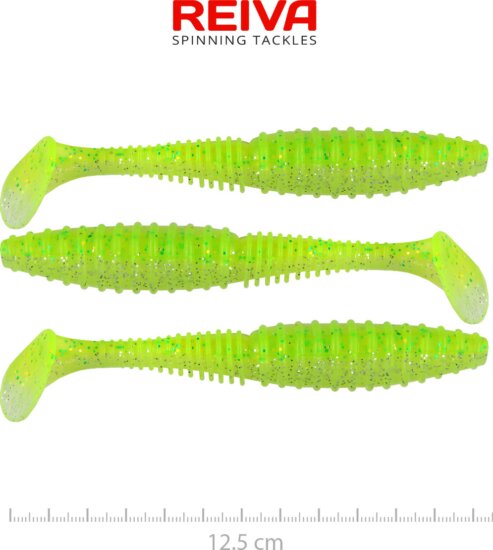 Reiva Zander Power Shad 12,5cm 3db/cs (Flash Chartreuse)