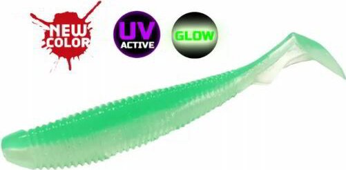 Molix RA Shad 3.0" FAT / #625 - UV Tournament Mint Green Glow gumihal