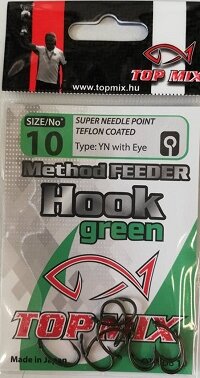Top Mix Method Feeder horog #10, zöld