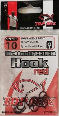 Top Mix Method Feeder horog #10, vörös