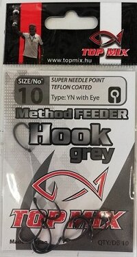 Top Mix Method Feeder horog #10 fekete