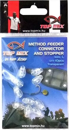 Top Mix Method Feeder gyorskapocs, fluo clear "L"