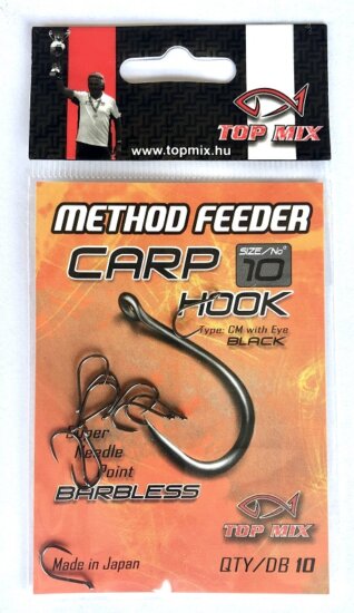 Top Mix Method Feeder Carp Hook Barbless #10
