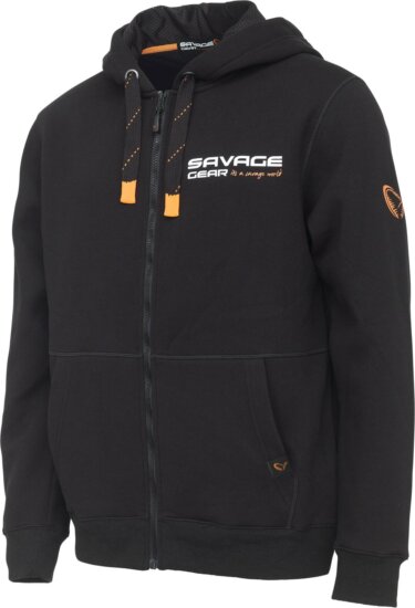 Savage Gear URBAN ZIP HOODIE L BLACK INK kapucnis pulóver