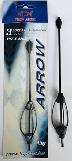 Top Mix Hárombordás arrow method feeder kosár, 45g