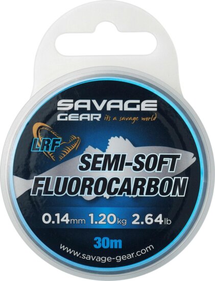 Savage Gear SEMI-SOFT FC LRF 30M 0.14MM 1.2KG CLEAR fluorcarbon zsinór