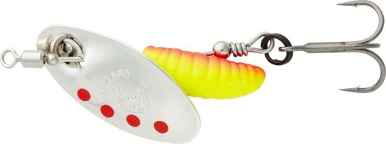 Savage Gear GRUB SPINNERS 1 3.8G S SILVER RED YELLOW körforgó villantó
