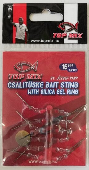 Top Mix Csalitüske szilikon hajszál előkén, 15mm