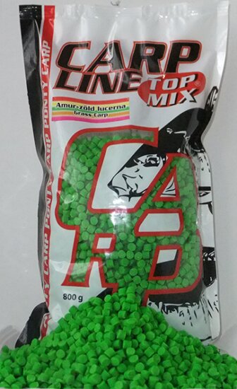 Top Mix Carp Line Fluoro etető pellet, Zöld Lucerna