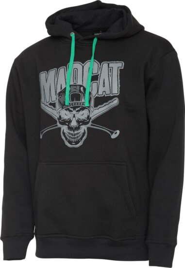 MADCAT SKULL HOODIE M BLACK kapucnis pulóver