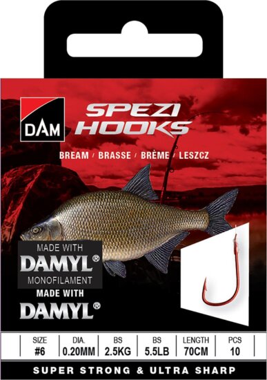 DAM SPEZI BREAM 6 0.20MM 2.5KG 70CM 10PCS