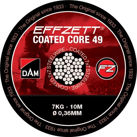 DAM EFFZETT Coated COATED CORE49 STEELTRACE 10m 11KG BROWN bevonatos acélelőke
