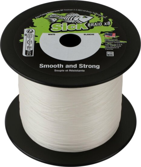 Berkley Sick Braid; 2000m | 2180yd, 0,23mm, 23,6kg | 52lb , White fonott pergető zsinór