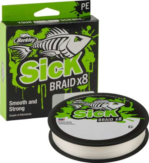 Berkley Sick Braid; 150m | 165yd, 0,12mm, 11,2kg | 24lb , White fonott pergető zsinór