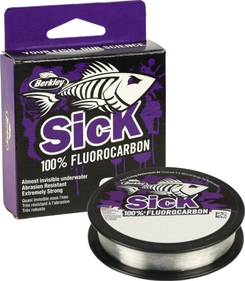 Berkley Sick 50m | 54yd, 0,40mm, 12,6kg | 27lb , Clear fluorcarbon zsinór