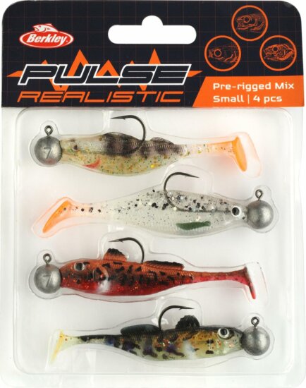 Berkley Pulse Realistic Prerigged Mix Small 4 Darab gumihal