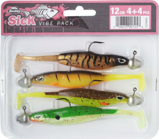 Berkley PowerBait Sick Vibe 12cm 4pc pre-rigged bismuth gumihal