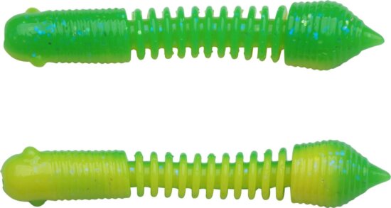 Berkley PowerBait PWRBT PWR Pillar 55mmSprng Grn/Snsne Ylw gumihal