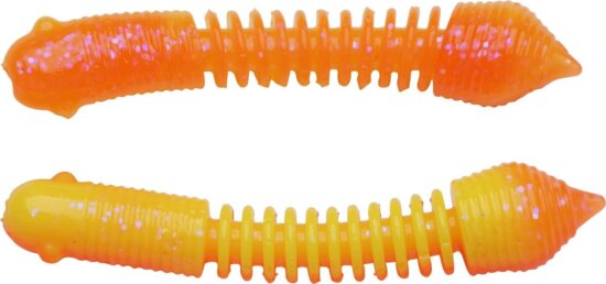 Berkley PowerBait PWRBT PWR Pillar 55mmFL Orng/Snsne Ylw gumihal