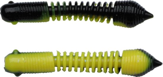 Berkley PowerBait PWRBT PWR Pillar 55mmBlack/Snsne Ylw gumihal