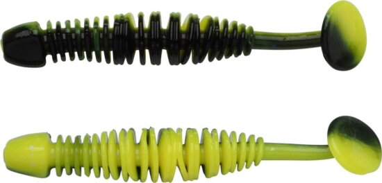 Berkley PowerBait PWRBT PWR Leech 50mmBlack/Snsne Ylw gumihal
