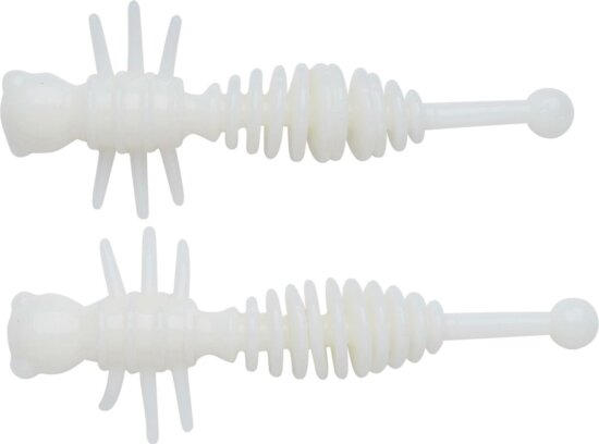 Berkley PowerBait PWRBT PWR Larvae 55mm Milky White gumihal