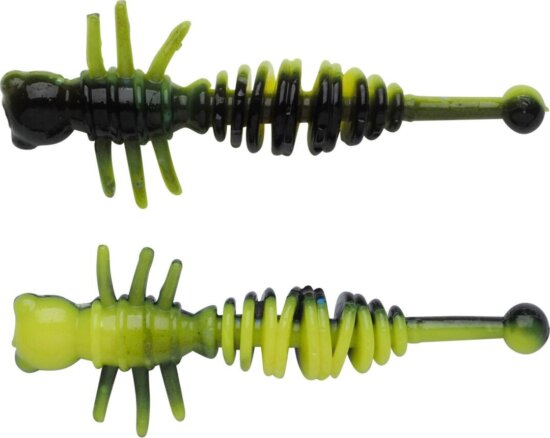 Berkley PowerBait PWRBT PWR Larvae 40mm Black/Snsne Ylw gumihal