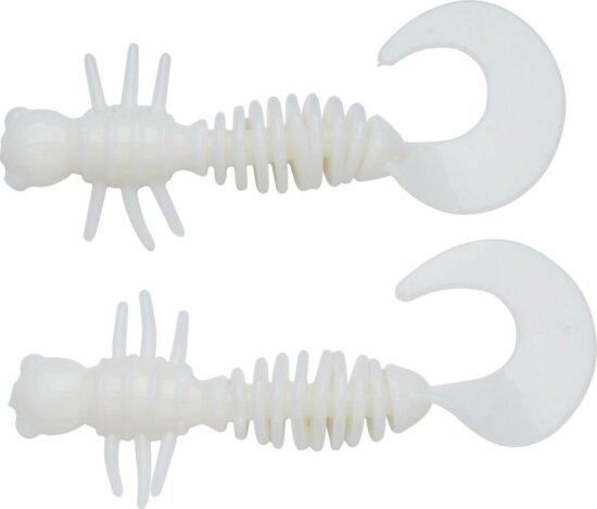 Berkley PowerBait PWRBT PWR Curly 55mm Milky White gumihal