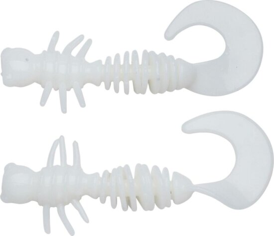 Berkley PowerBait PWRBT PWR Curly 40mm Milky White gumihal