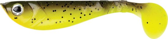 Berkley PowerBait Pulse Shad 8cm 4 Darab Brown Chartreuse gumihal