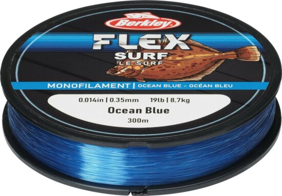 Berkley Flex Surf; 250m | 275yd, 0,40mm, 11,2kg | 25lb , Ocean Blue pergető monofil zsinór