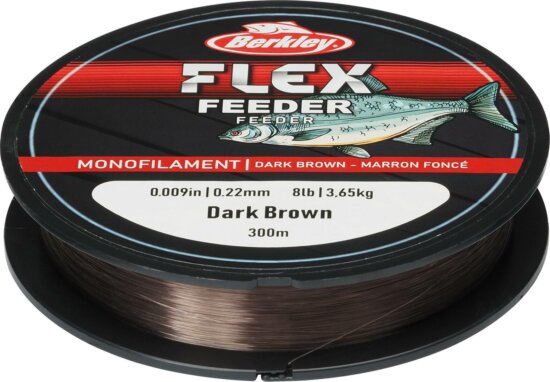 Berkley Flex Feeder; 300m | 330yd, 0,16mm, 2,1kg | 5lb , Dark Brown pergető monofil zsinór