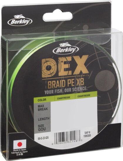 Berkley DEX x8 PE .14mm 150m 12.9kg Char fonott pergető zsinór