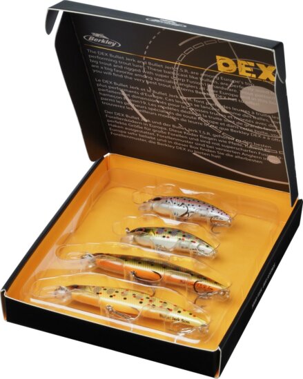 Berkley DEX Bullet Jerk Trout Colors Box wobbler