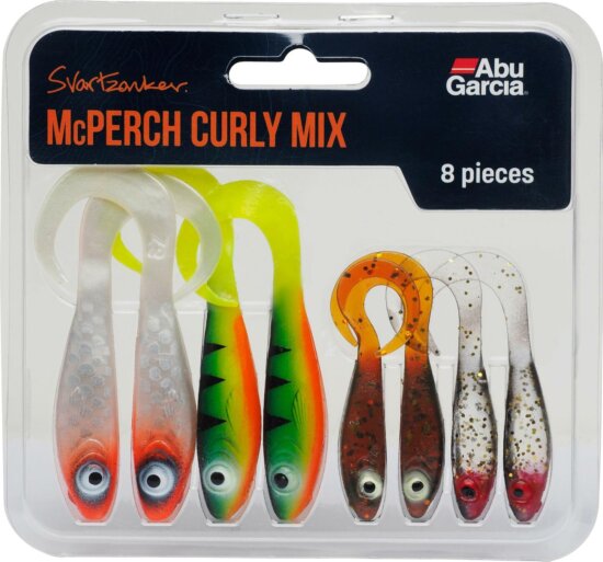 Abu Garcia Svartzonker McPerch Curly Mix 8 Darab gumihal szett